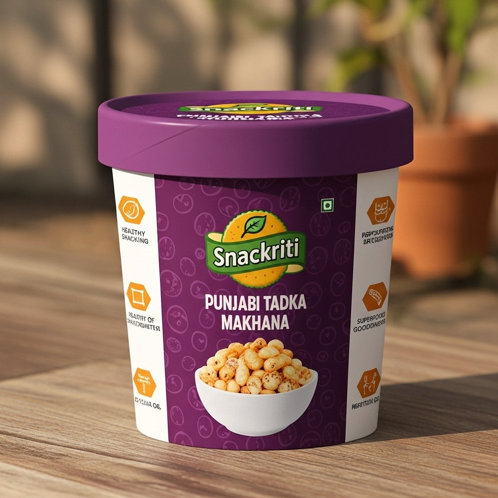 Snackriti Punjabi Tadka Makhana (30GM) – Bold, Spicy & Irresistibly Crunchy