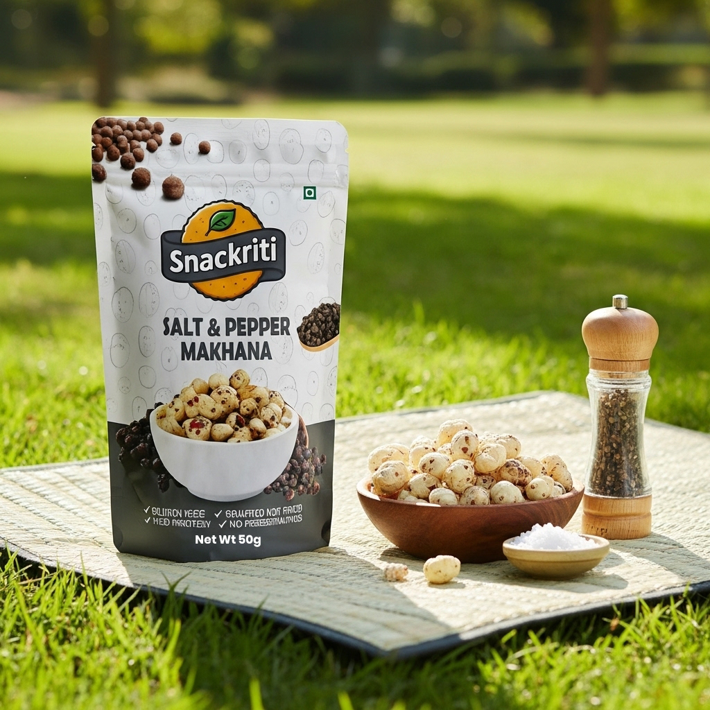 Salt & Pepper Makhana (50GM) – Classic, Crunchy & Savory