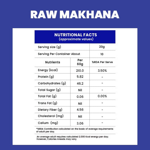 Snackriti Raw/Phool Makhana (50g)