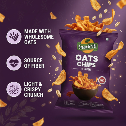 Snackriti Peri-Peri Oats Chips (50g)