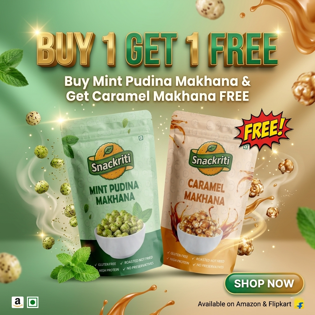 Snackriti Mint & Caramel Makhana 30g Buy 1 Get 1 Free