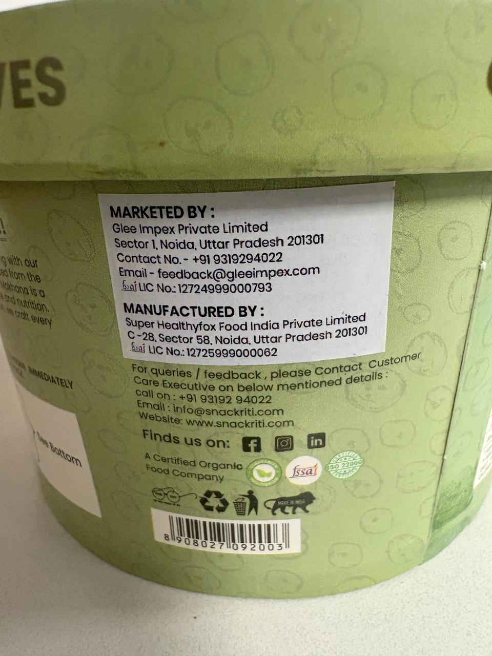 Snackriti Mint Pudina Makhana (30 g) – Refreshing, Crunchy & Deliciously Zesty