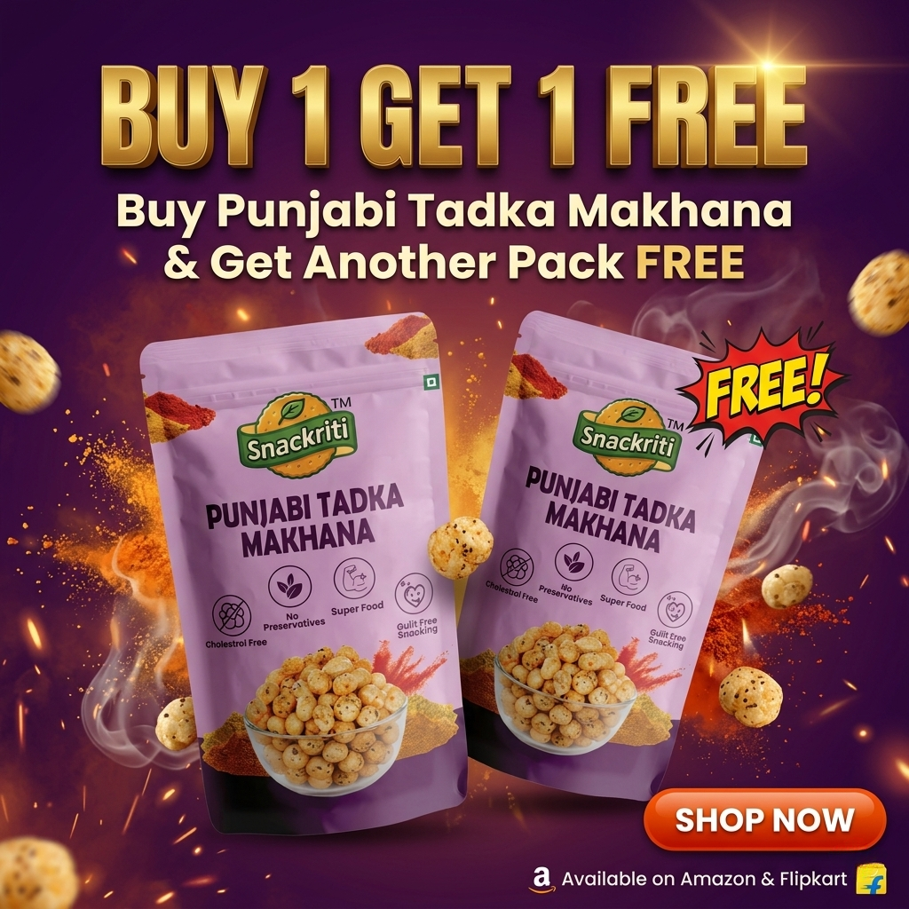 Snackriti Punjabi Tadka Makhana 30g Buy 1 Get 1 Free