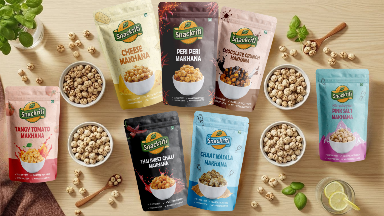 Snackriti® | Premium Roasted Makhana | Flavoured Makhana Manufacturer in India