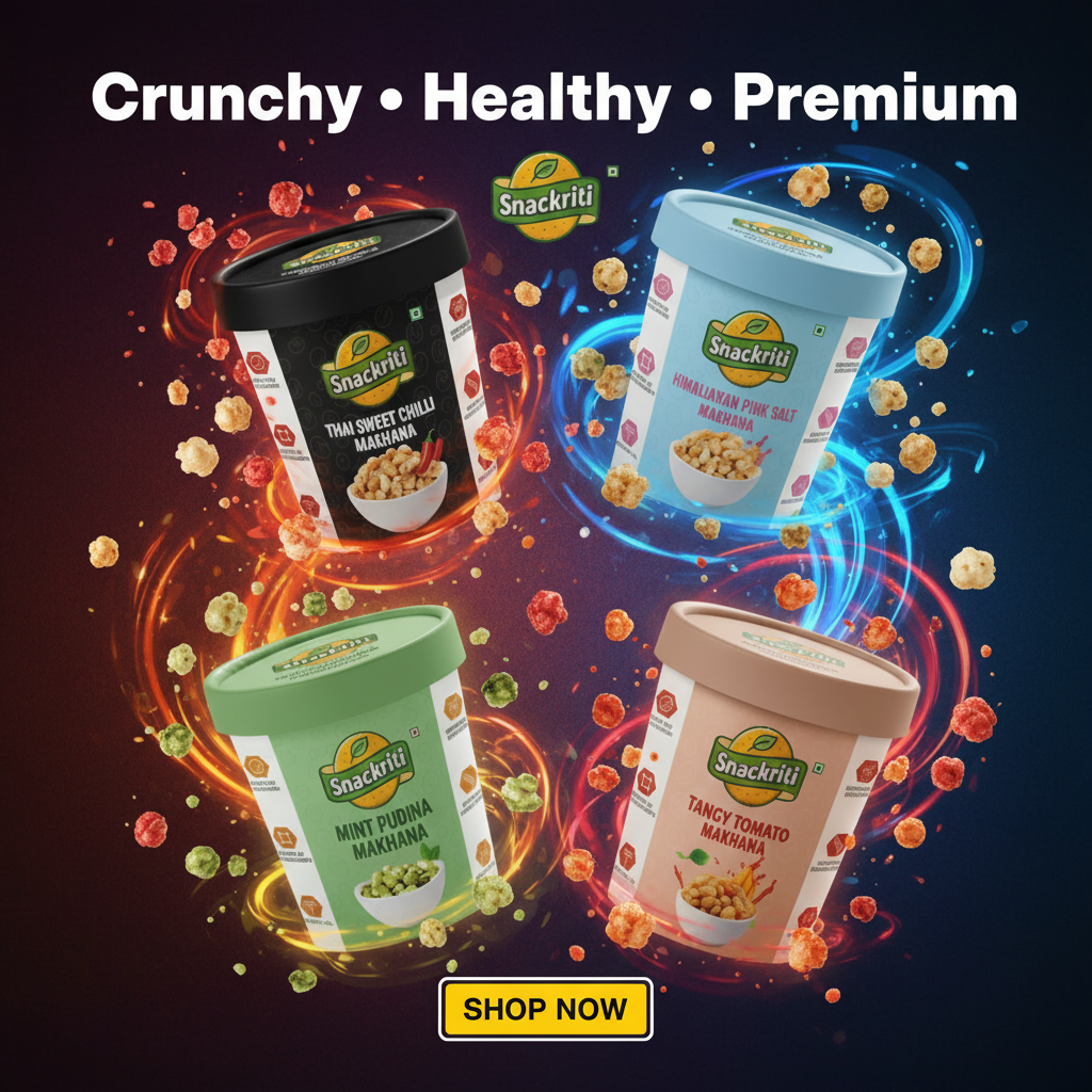 Snackriti Flavoured Roasted Makhana 30g | Trusted Makhana supplier