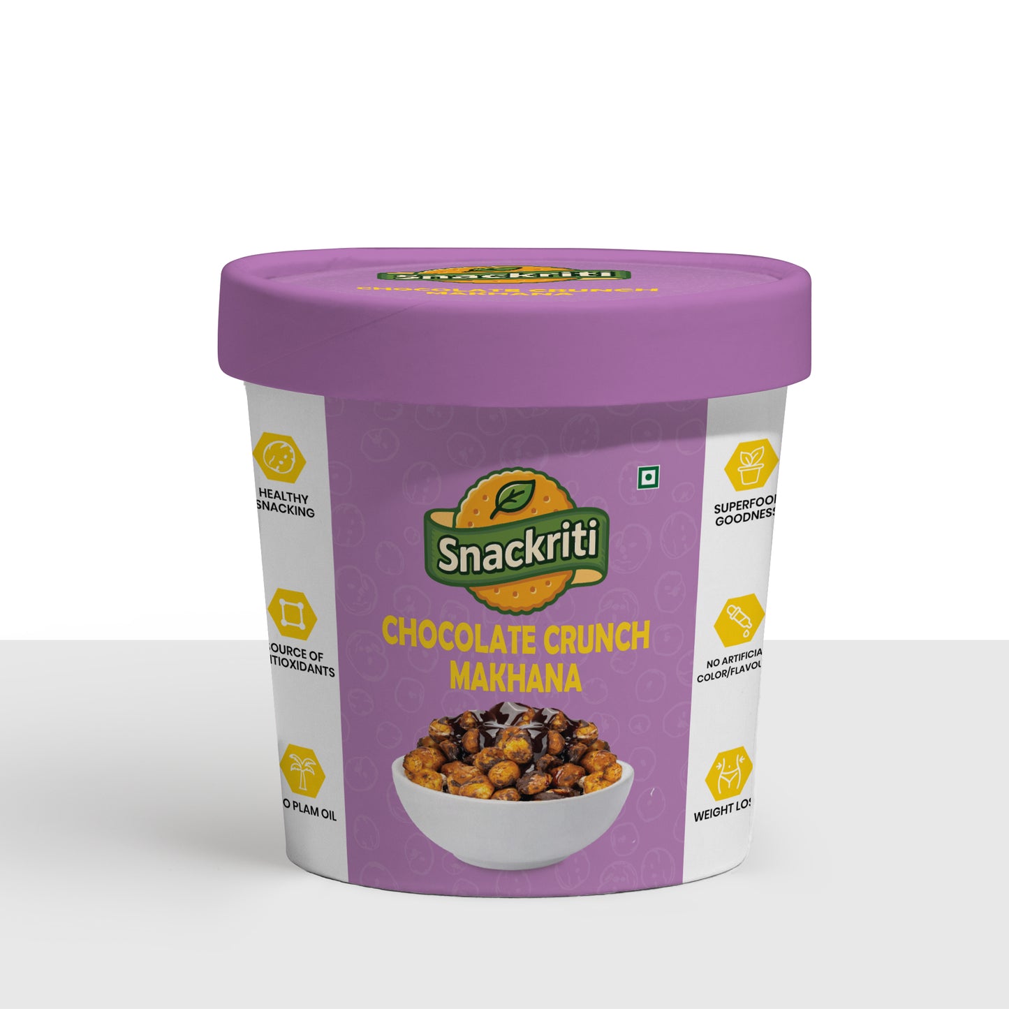Snackriti Chocolate Crunch Makhana (30 g) – Chocolaty, Crunchy & Guilt-Free Delight