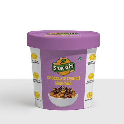 Snackriti Chocolate Crunch Makhana (30 g) – Chocolaty, Crunchy & Guilt-Free Delight