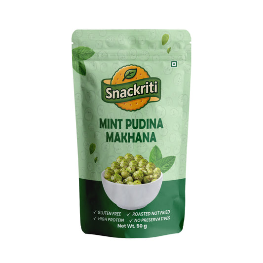 Mint Pudina Makhana  (50GM) -Light, Crunchy, and Full of Minty Flavor