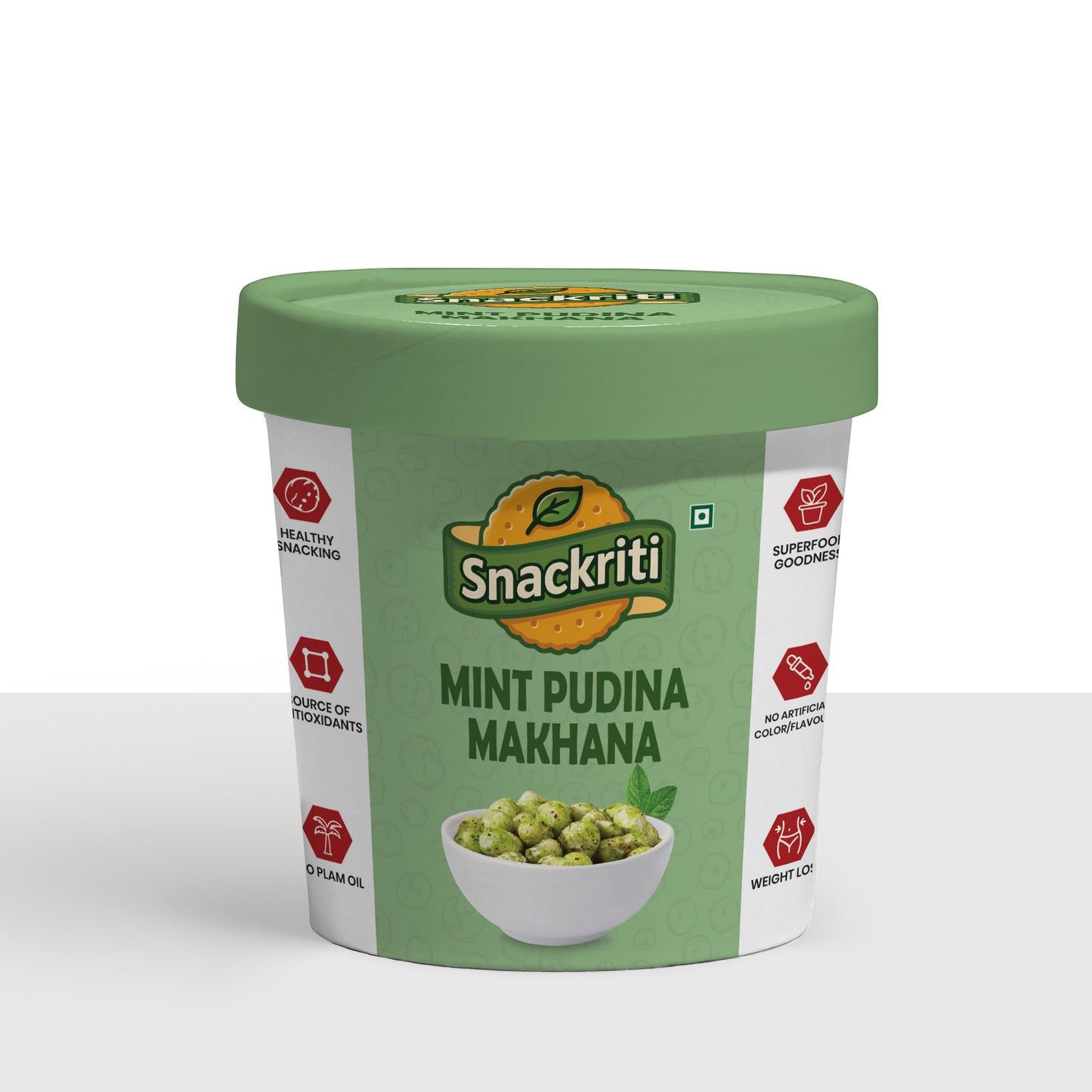 Snackriti Mint Pudina Makhana (30 g) – Refreshing, Crunchy & Deliciously Zesty