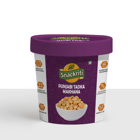 Snackriti Punjabi Tadka Makhana (30GM) – Bold, Spicy & Irresistibly Crunchy