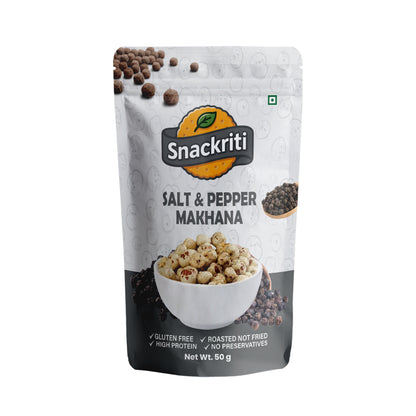 Salt & Pepper Makhana (50GM) – Classic, Crunchy & Savory
