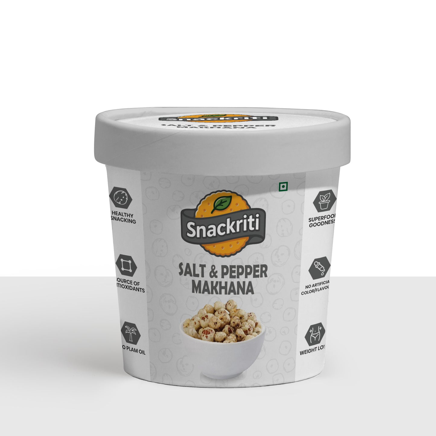 Snackriti Salt & Pepper Makhana (30 g) – Classic, Crunchy & Guilt-Free