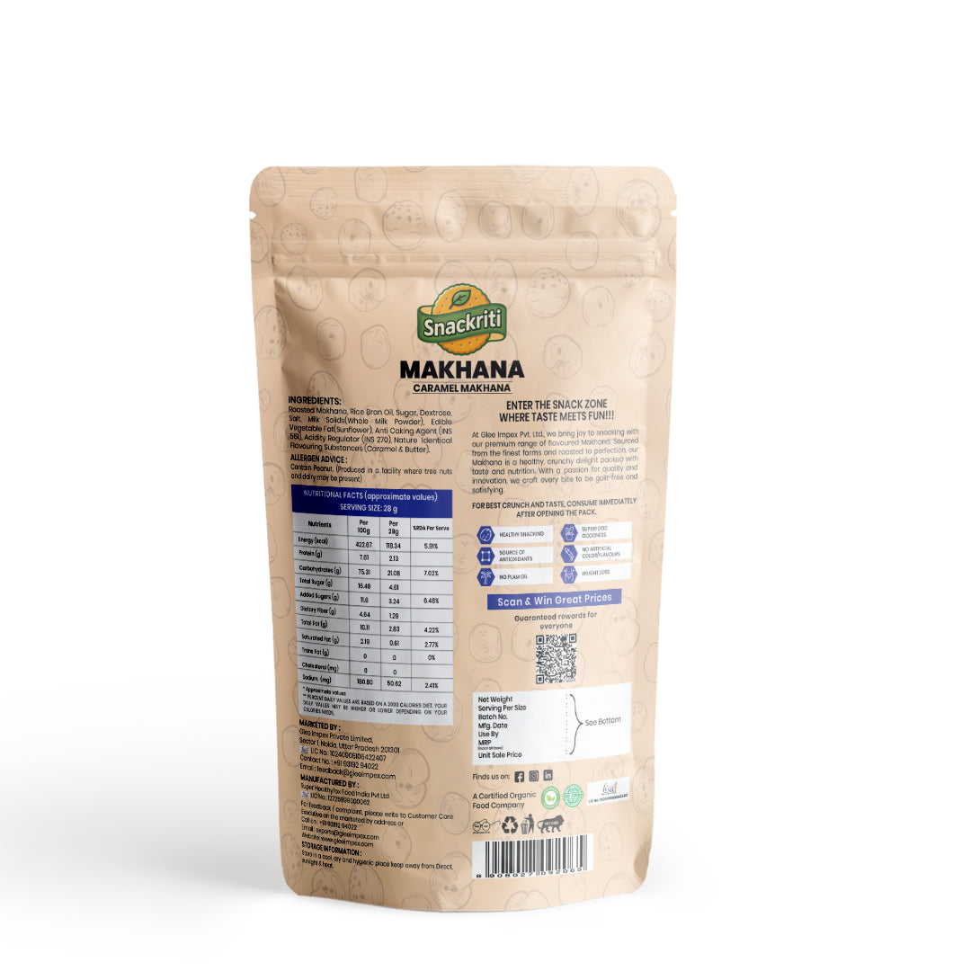 Caramel Makhana (30GM) – Sweet, Crunchy & Wholesome