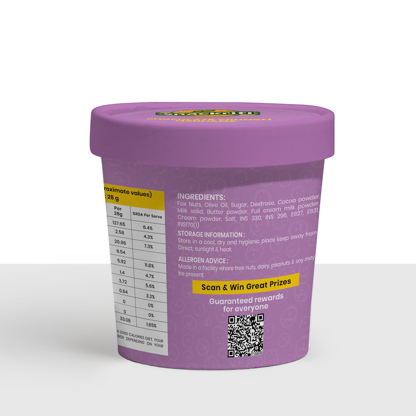 Snackriti Chocolate Crunch Makhana (30 g) – Chocolaty, Crunchy & Guilt-Free Delight