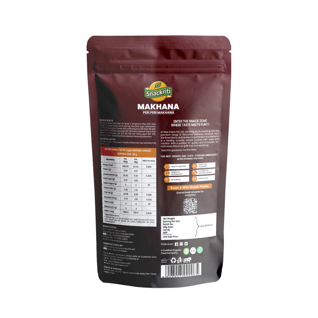 Peri Peri Makhana (50GM)-Spicy, Crunchy, and Full of Flavor