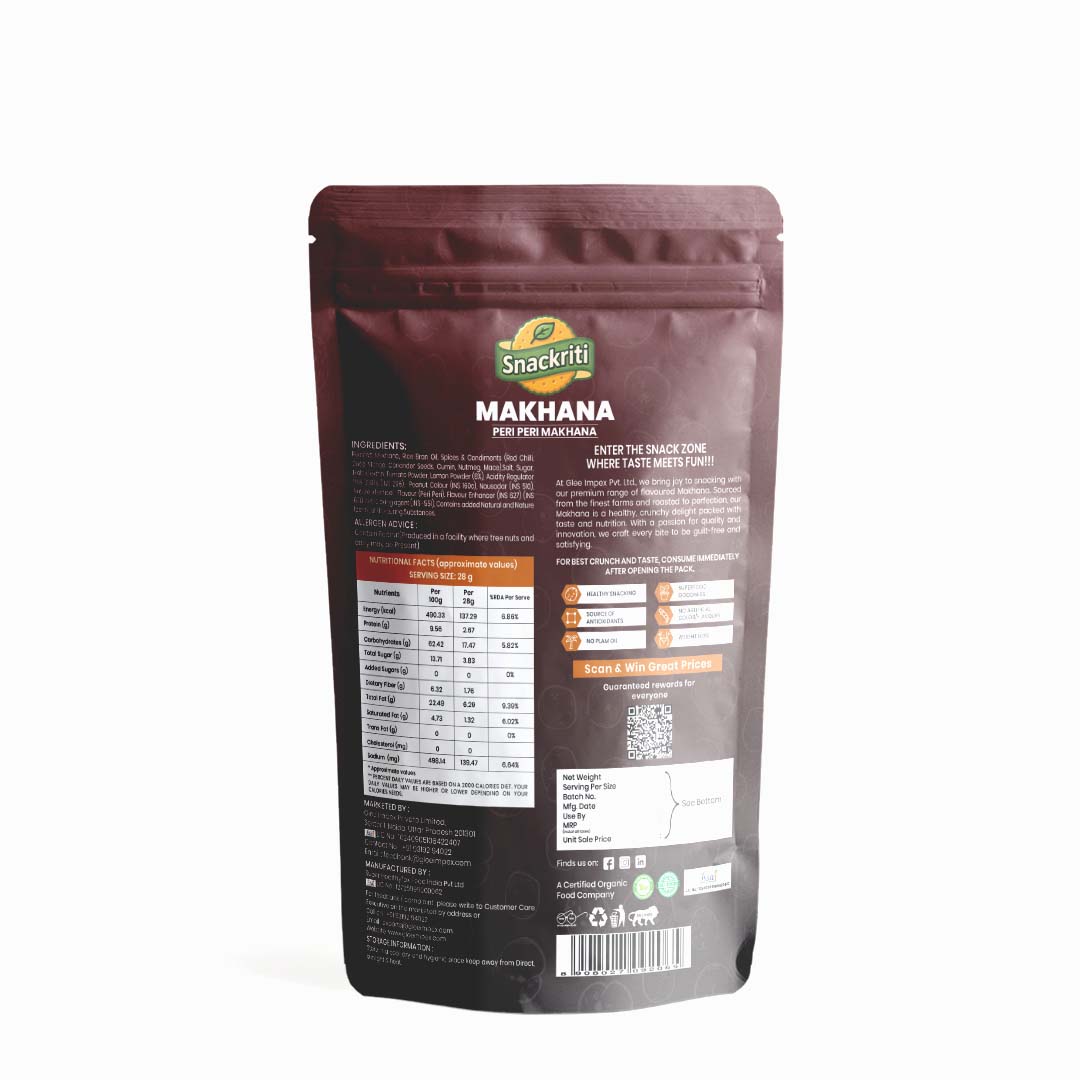 Peri Peri Makhana (30GM)-Spicy, Crunchy, and Full of Flavor