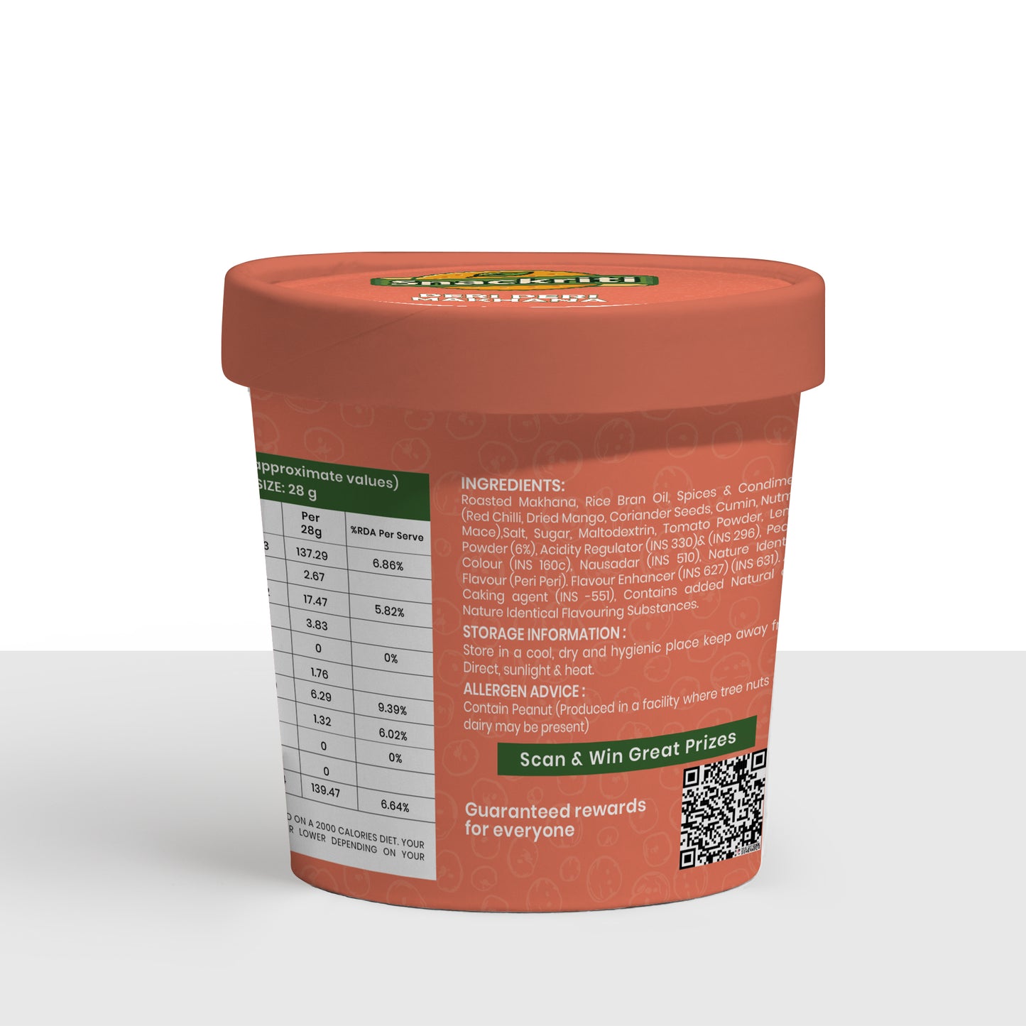 Peri Peri Makhana (30g) – Fiery, Crunchy & Addictively Spicy