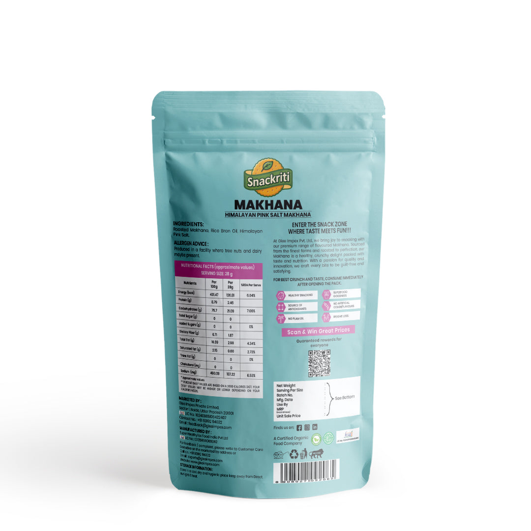 Himalayan Pink Salt Makhana (30GM)– Light, Crunchy & Wholesome