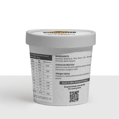 Snackriti Salt & Pepper Makhana (30 g) – Classic, Crunchy & Guilt-Free