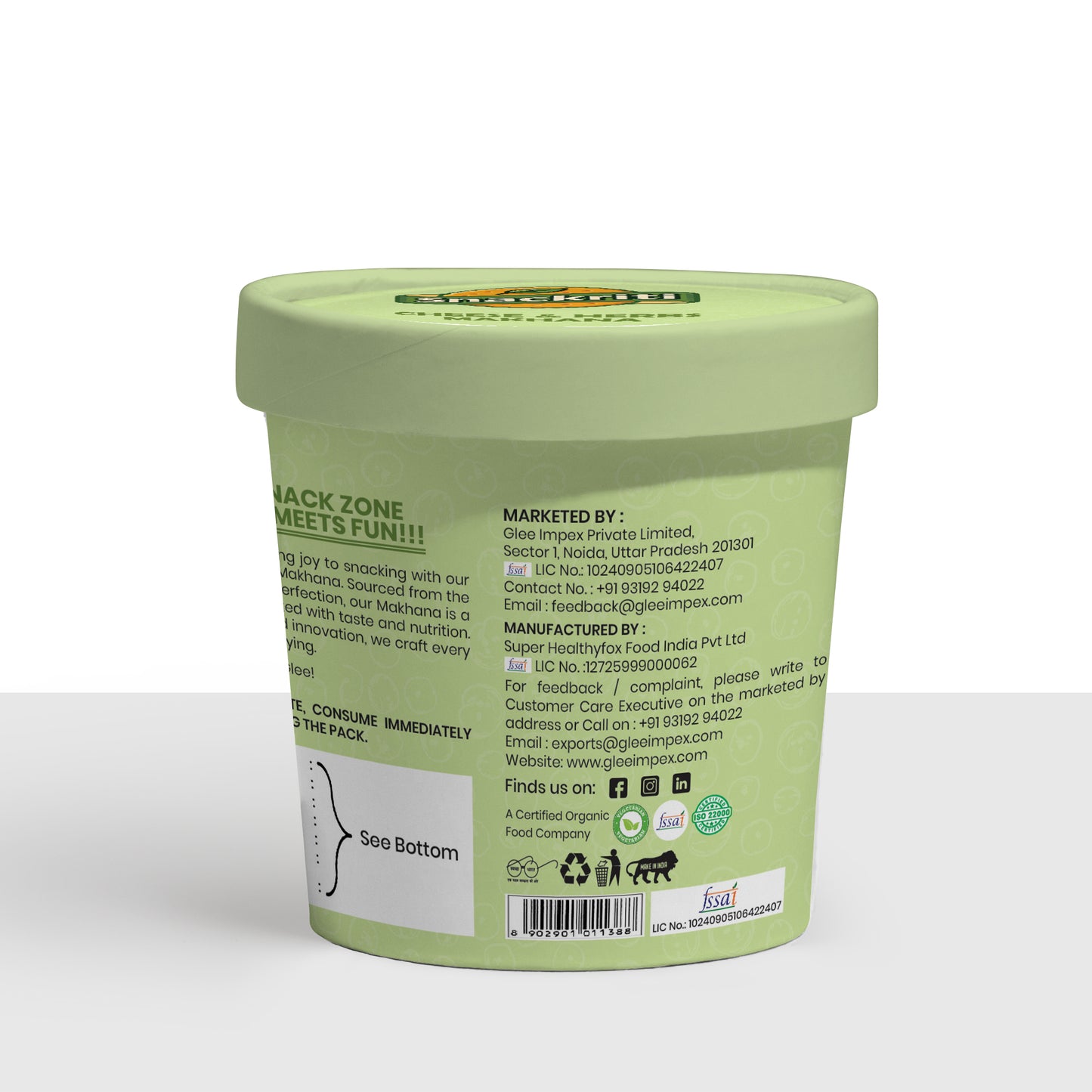 Snackriti Cheese Makhana (30 g) – Cheesy, Crunchy & Irresistible