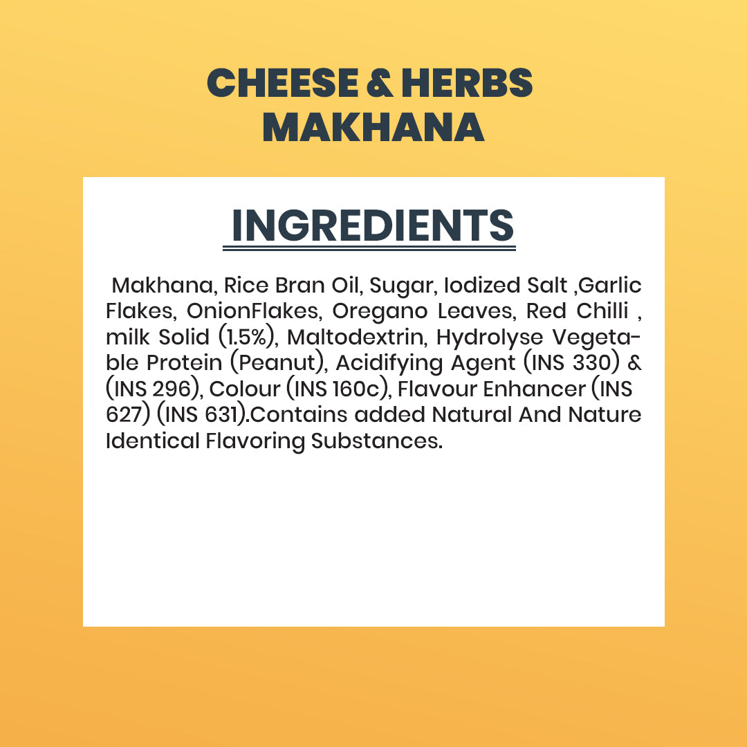 Cheese & Herbs Makhana (30 GM) – Savory, Crunchy & Flavor-Packed
