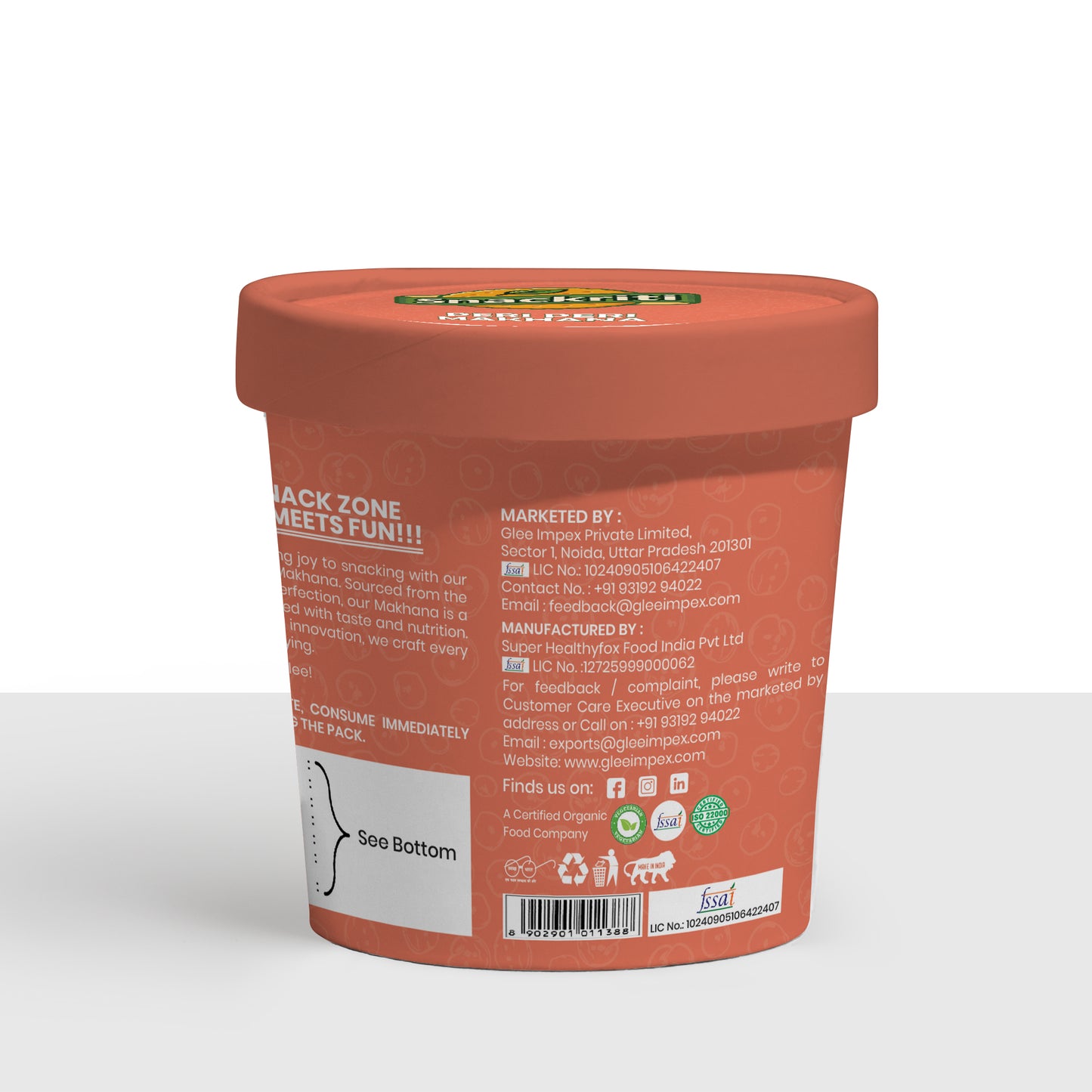 Peri Peri Makhana (30g) – Fiery, Crunchy & Addictively Spicy