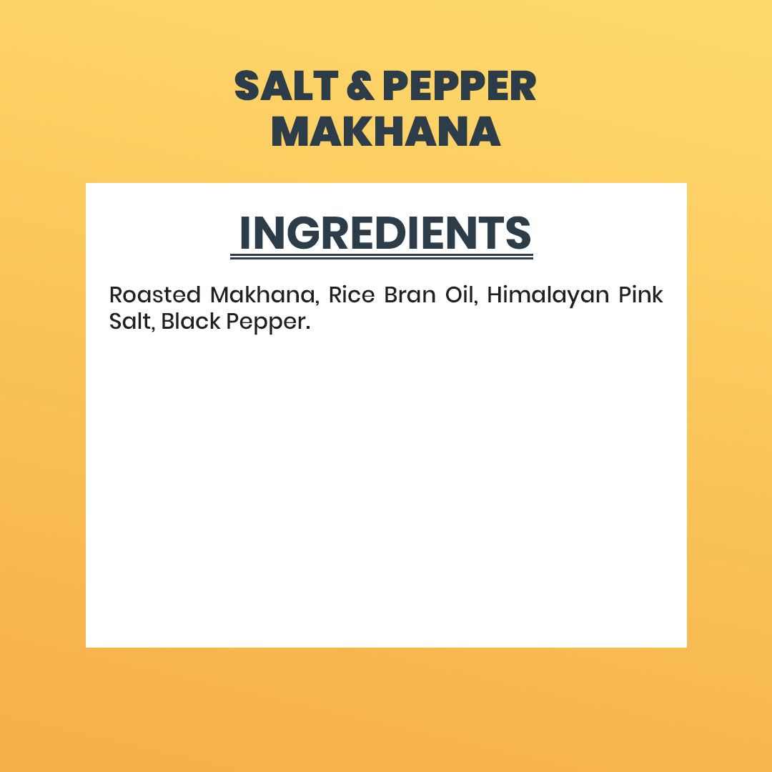 Salt & Pepper Makhana (30GM) – Classic, Crunchy & Savory
