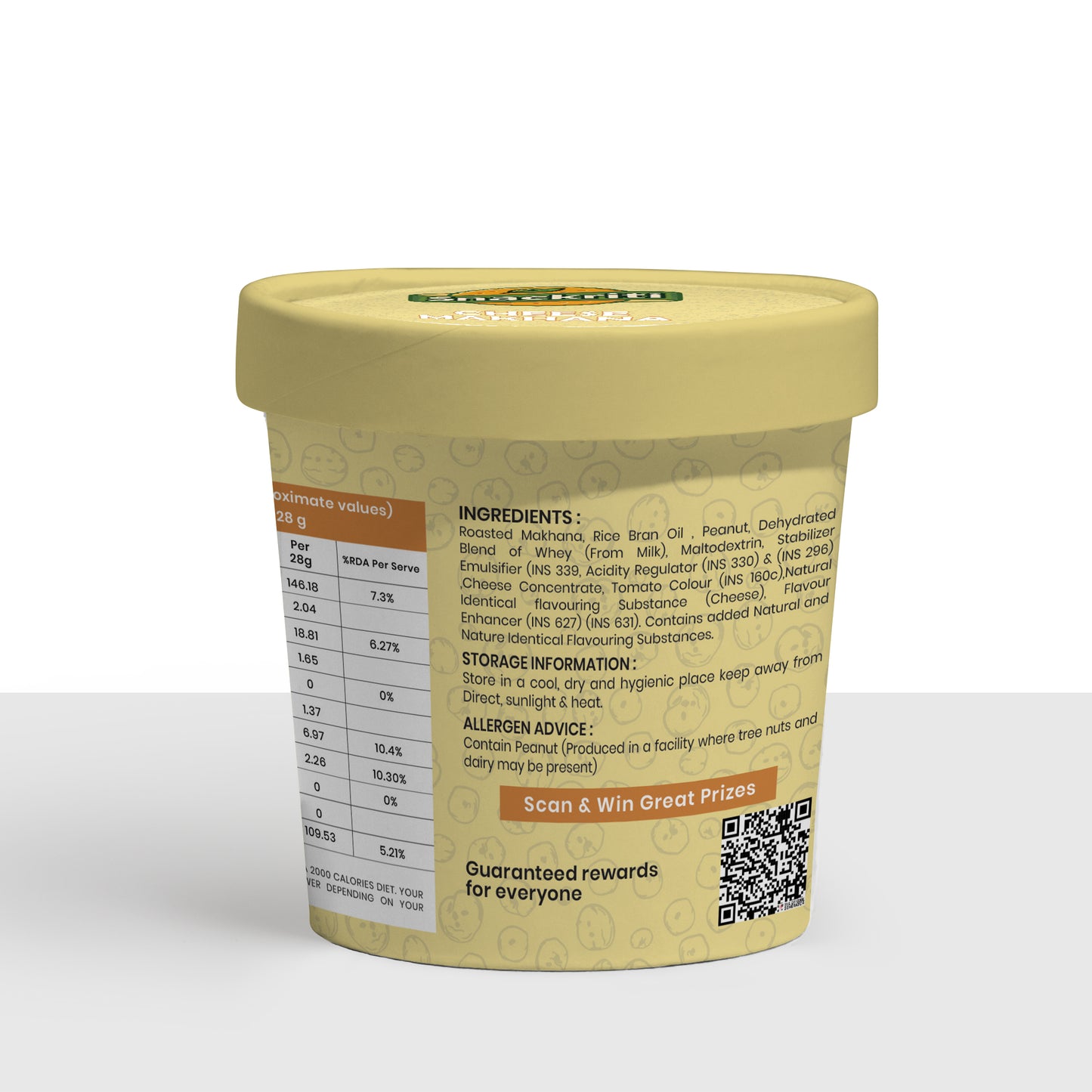 Snackriti Cheese Makhana (30 g) – Rich Cheese Taste & Light Crunch