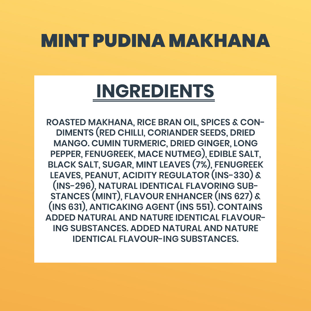 Mint Pudina Makhana  (30GM) -Light, Crunchy, and Full of Minty Flavor