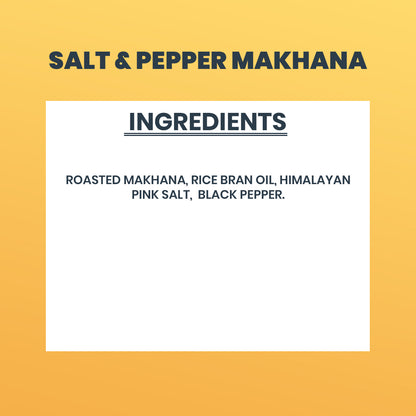 Salt & Pepper Makhana (50GM) – Classic, Crunchy & Savory