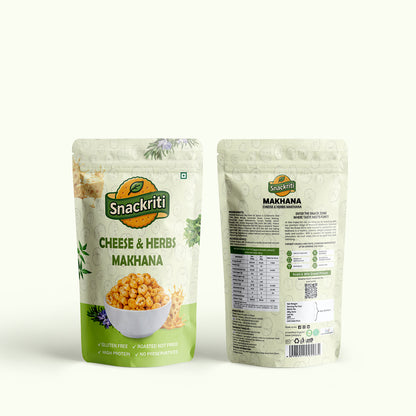Cheese & Herbs Makhana (30 GM) – Savory, Crunchy & Flavor-Packed