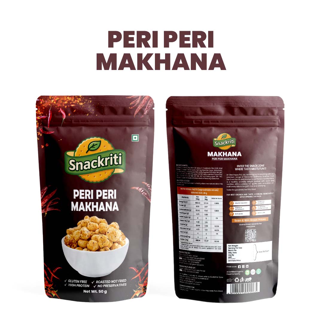 Peri Peri Makhana (50GM)-Spicy, Crunchy, and Full of Flavor