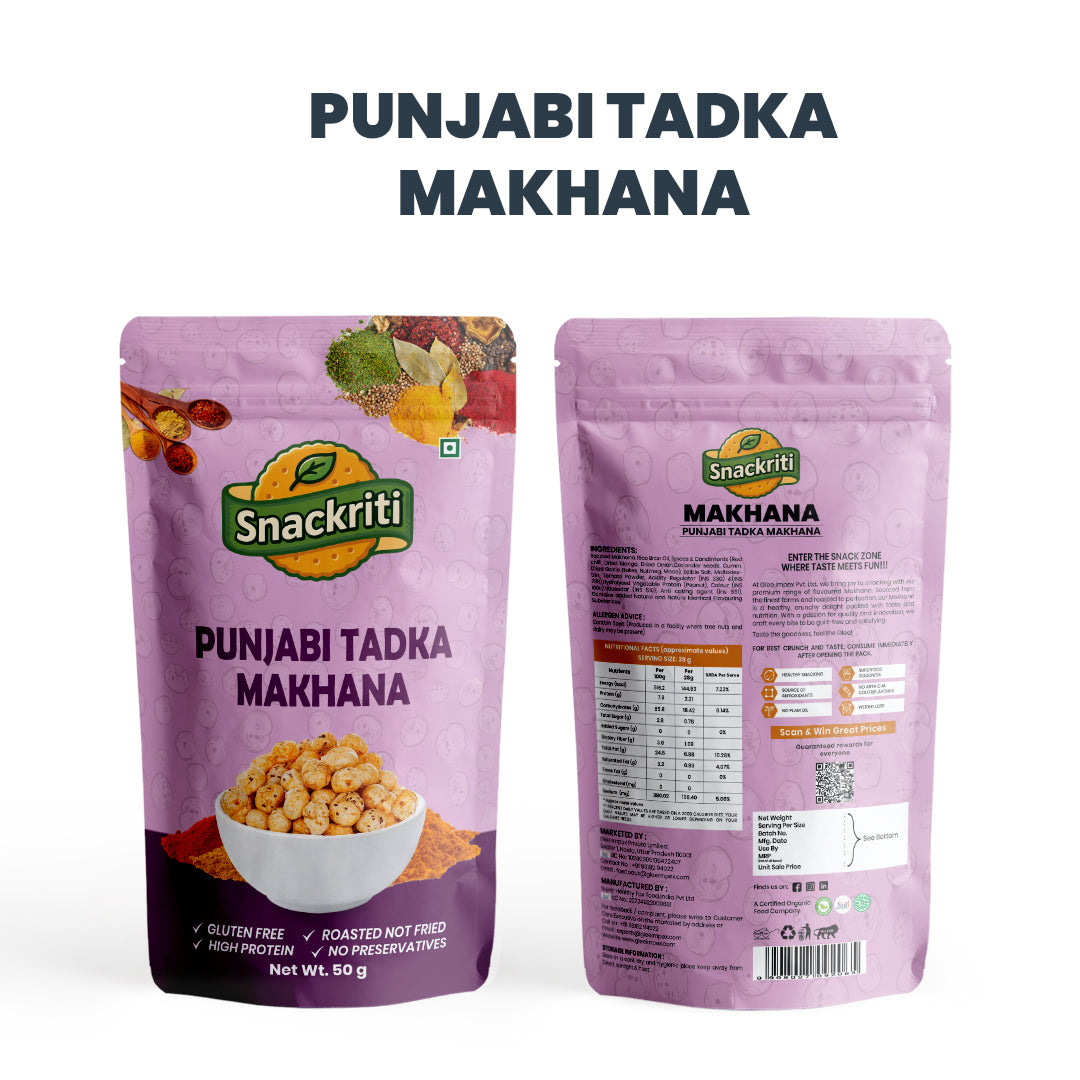 Punjabi Tadka Makhana (50GM)-Feel the Heat, Love the Crunch