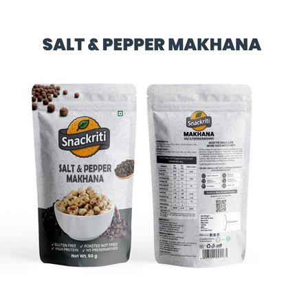 Salt & Pepper Makhana (50GM) – Classic, Crunchy & Savory
