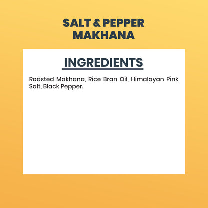 Snackriti Salt & Pepper Makhana (30 g) – Classic, Crunchy & Guilt-Free