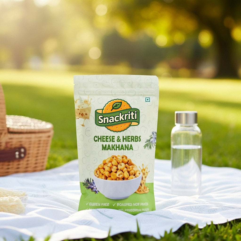 Cheese & Herbs Makhana (30 GM) – Savory, Crunchy & Flavor-Packed