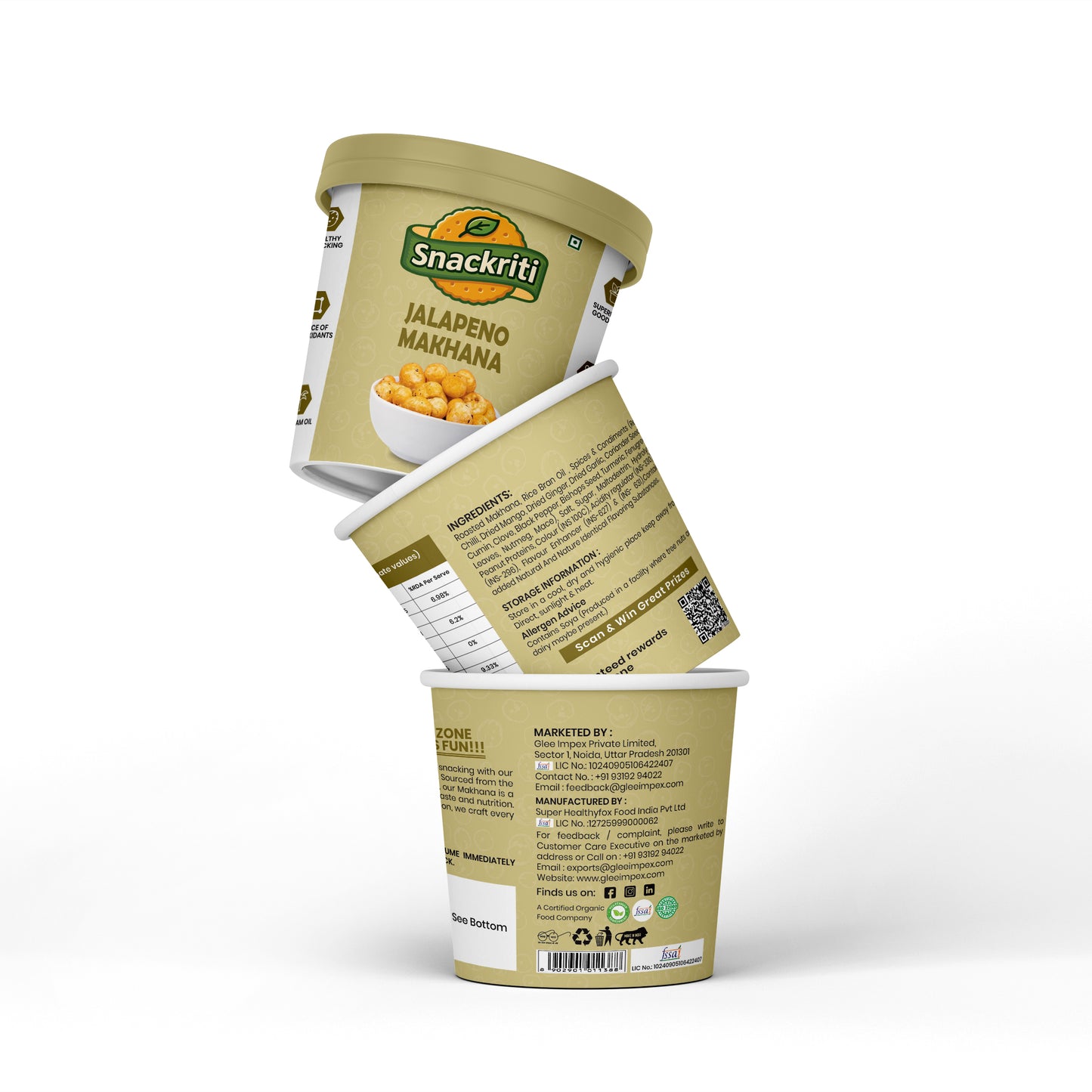 Jalapeno Makhana (30GM)– Spicy, Crunchy & Flavorful