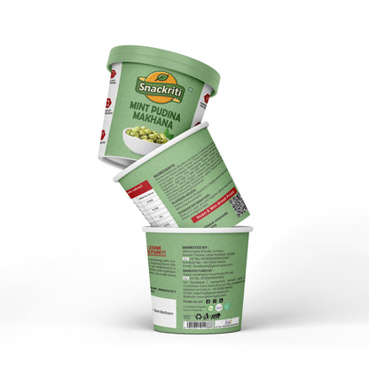 Snackriti Mint Pudina Makhana (30 g) – Refreshing, Crunchy & Deliciously Zesty