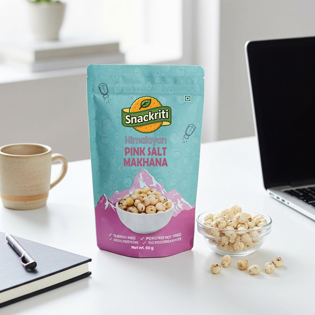 Himalayan Pink Salt Makhana (50GM)– Light, Crunchy & Wholesome