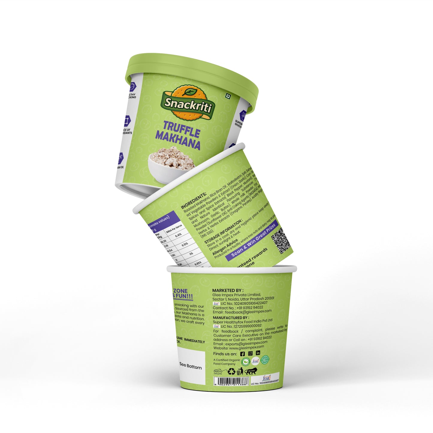 Snackriti Truffle Makhana (30 g) – Gourmet, Crunchy & Irresistible