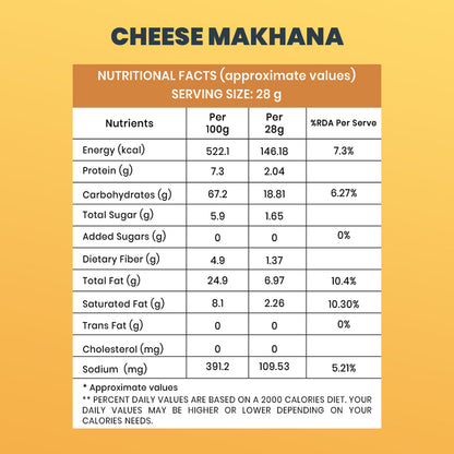 Snackriti Cheese Makhana (30 g) – Rich Cheese Taste & Light Crunch
