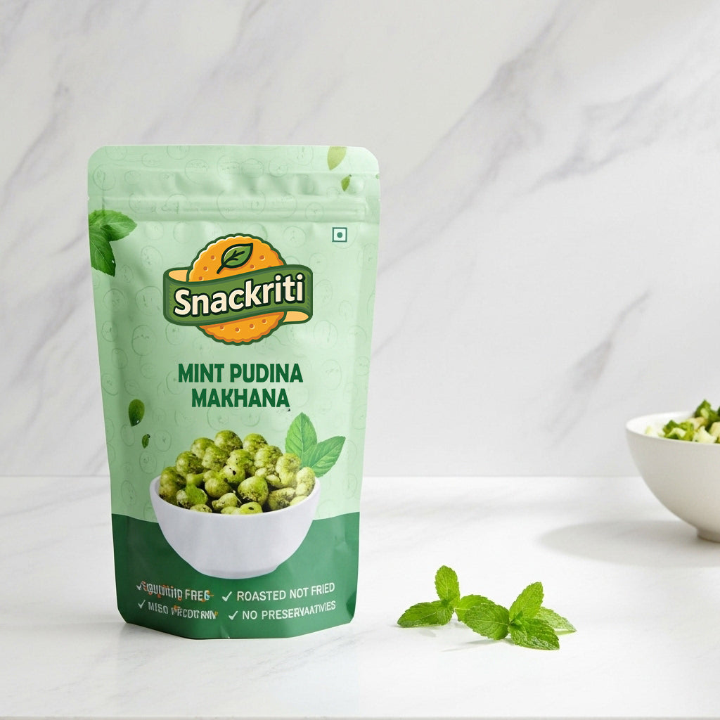 Mint Pudina Makhana  (30GM) -Light, Crunchy, and Full of Minty Flavor