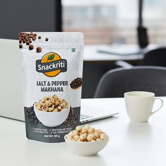 Salt & Pepper Makhana (50GM) – Classic, Crunchy & Savory