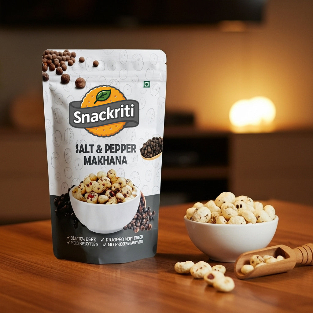 Salt & Pepper Makhana (30GM) – Classic, Crunchy & Savory