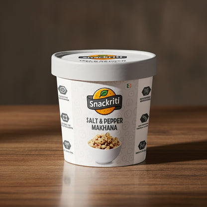 Snackriti Salt & Pepper Makhana (30 g) – Classic, Crunchy & Guilt-Free