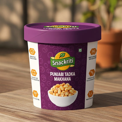 Snackriti Punjabi Tadka Makhana (30GM) – Bold, Spicy & Irresistibly Crunchy