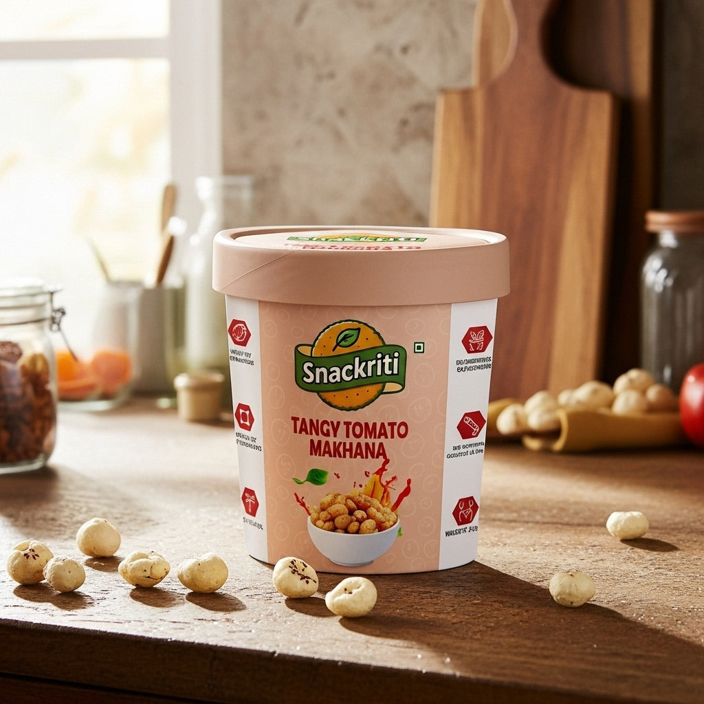 Tangy Tomato Makhana (30GM) – Zesty, Crunchy & Flavorful