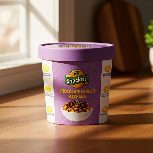 Snackriti Chocolate Crunch Makhana (30 g) – Chocolaty, Crunchy & Guilt-Free Delight