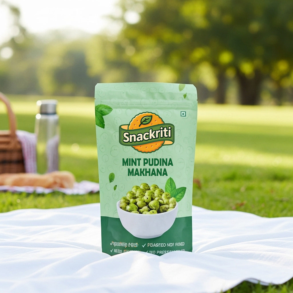 Mint Pudina Makhana  (30GM) -Light, Crunchy, and Full of Minty Flavor