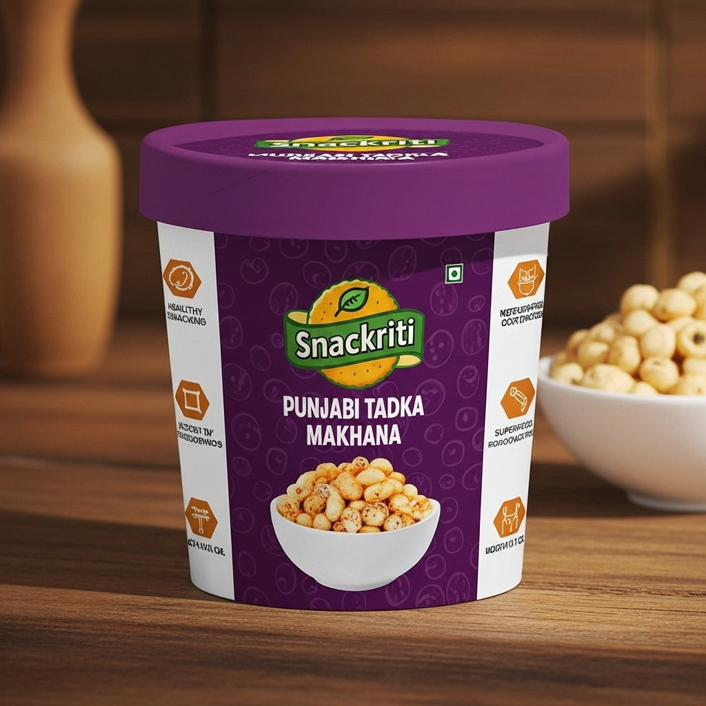 Snackriti Punjabi Tadka Makhana (30GM) – Bold, Spicy & Irresistibly Crunchy